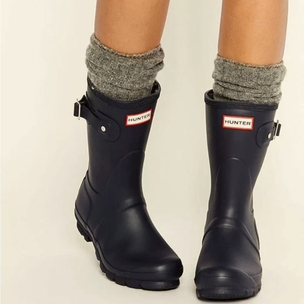 New Hunter Original Short Matte Black Rain Boots